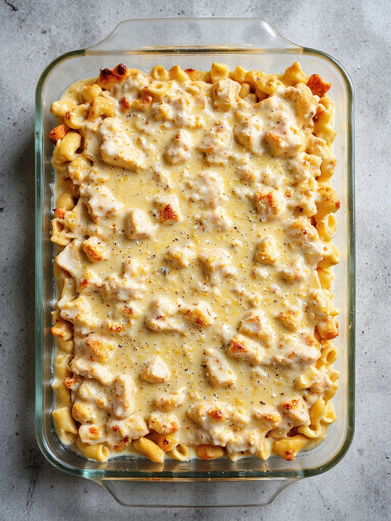 creamy chicken alfredo bake
