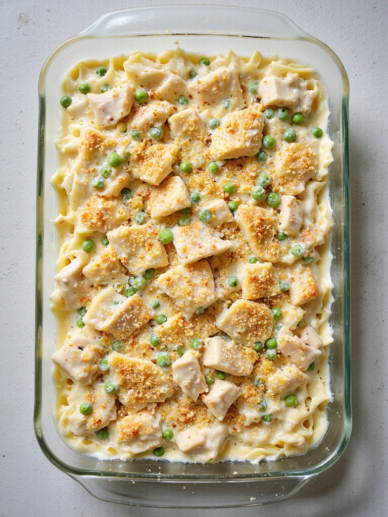 creamy chicken alfredo casserole