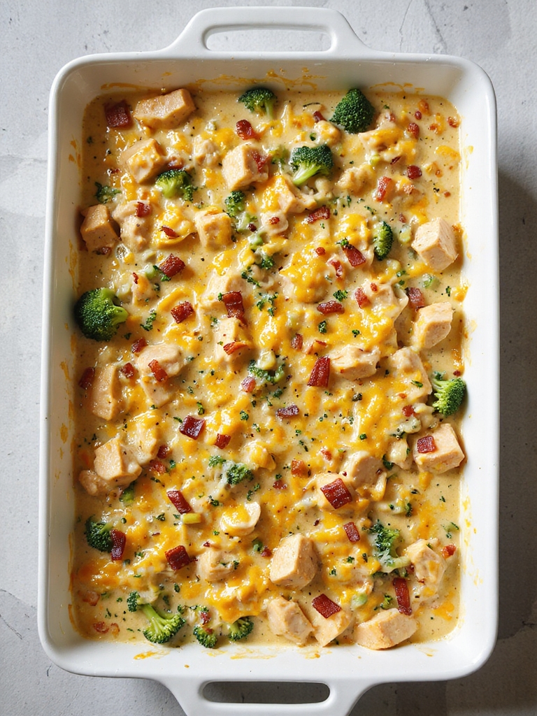 creamy chicken bacon casserole
