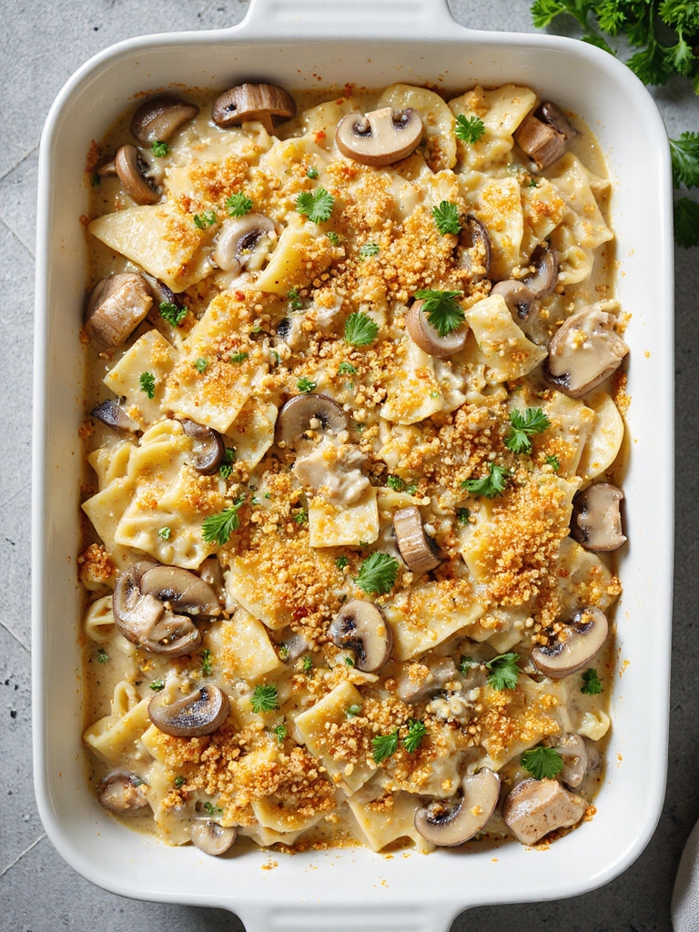 creamy chicken mushroom casserole