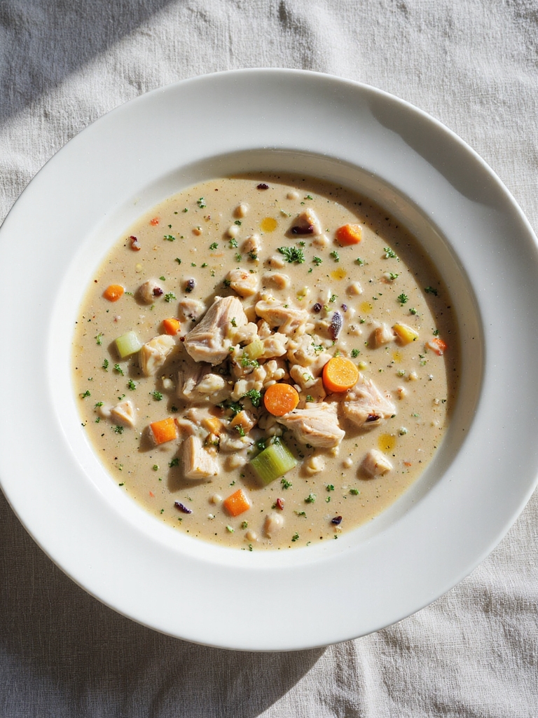 creamy chicken rice soup
