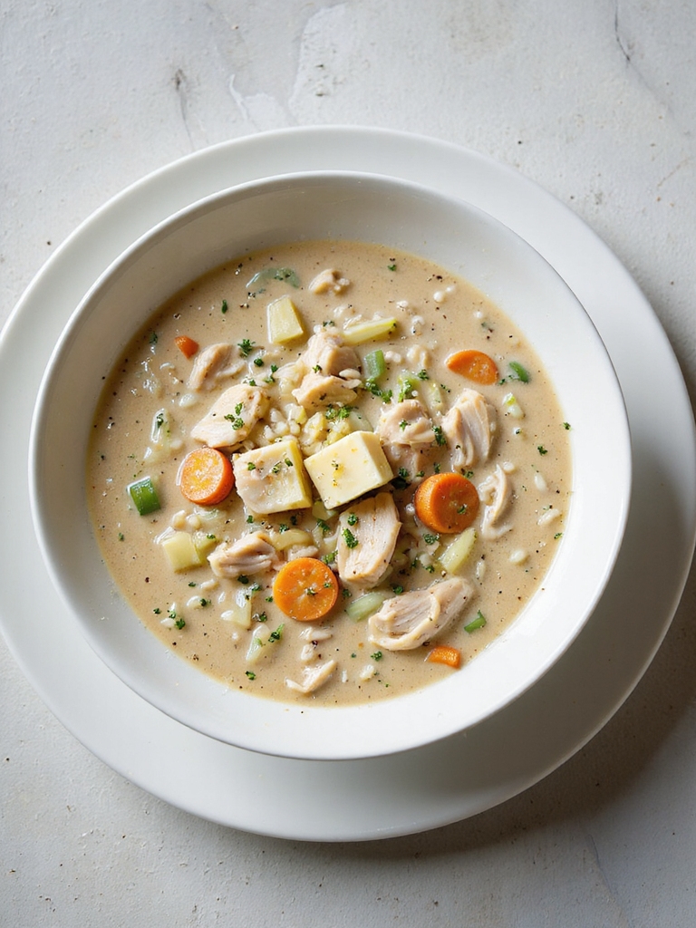creamy chicken rice soup