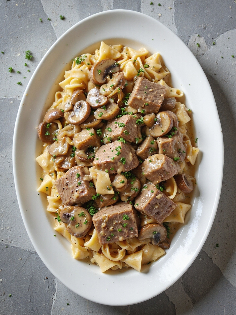 creamy crockpot beef stroganoff