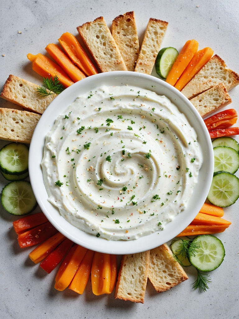 creamy garlic herb dip