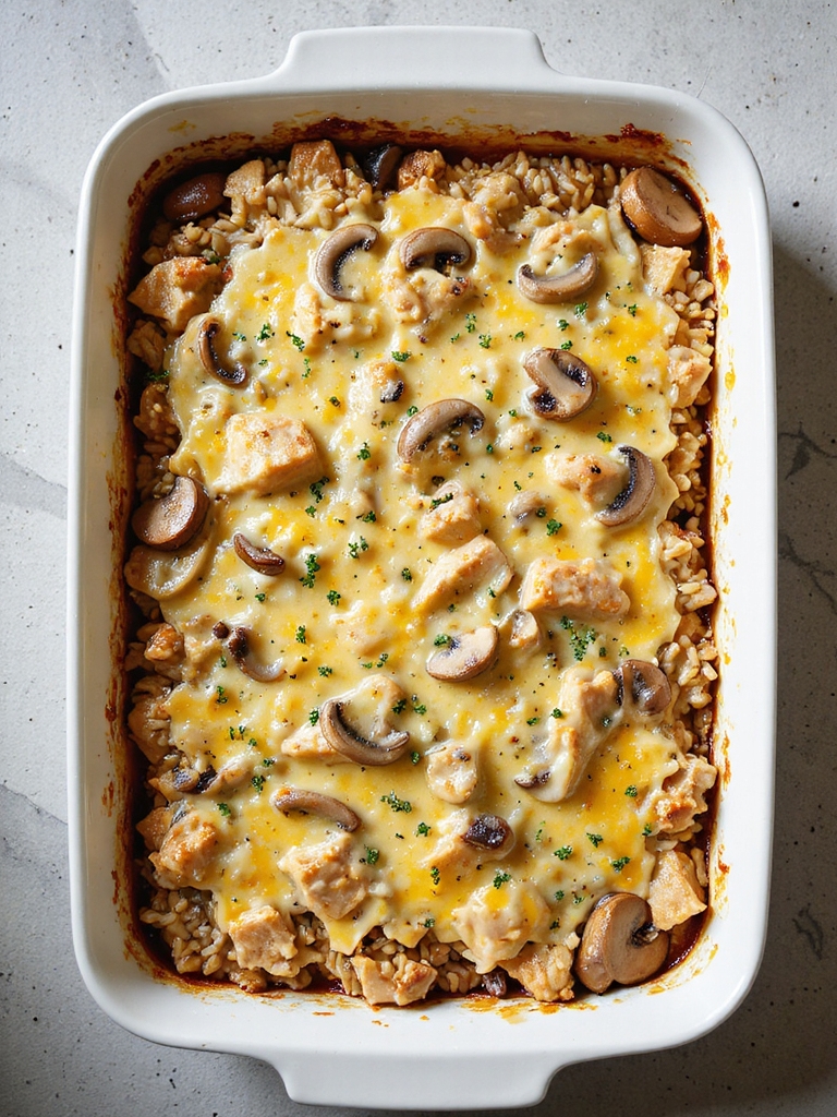 creamy mushroom chicken casserole
