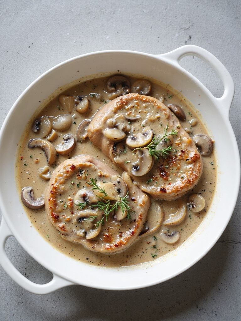 creamy mushroom pork chops