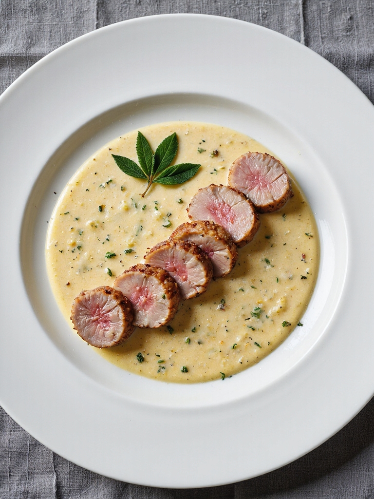 creamy mustard sage pork