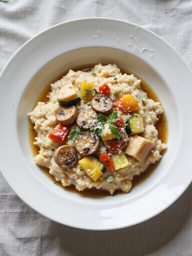creamy roasted vegetable risotto