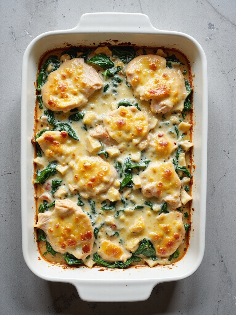 creamy spinach artichoke casserole