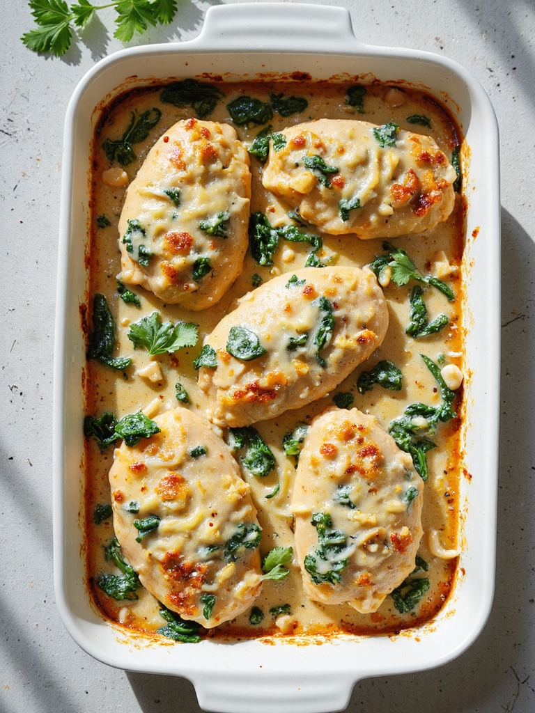 creamy spinach artichoke casserole