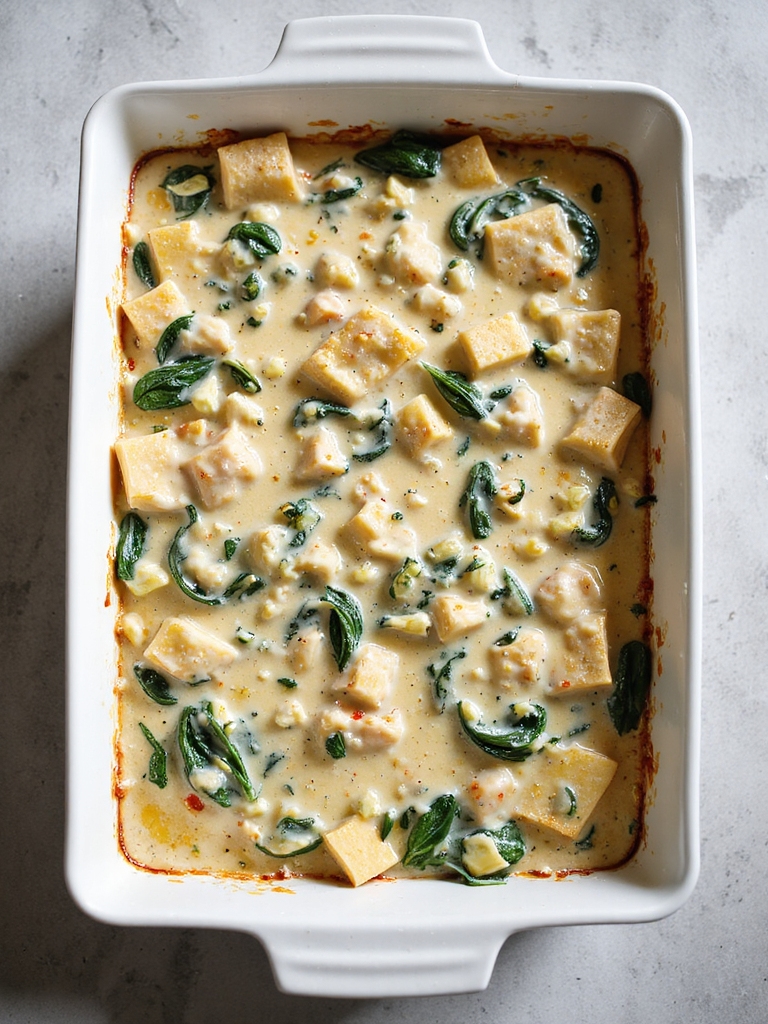 creamy spinach artichoke casserole