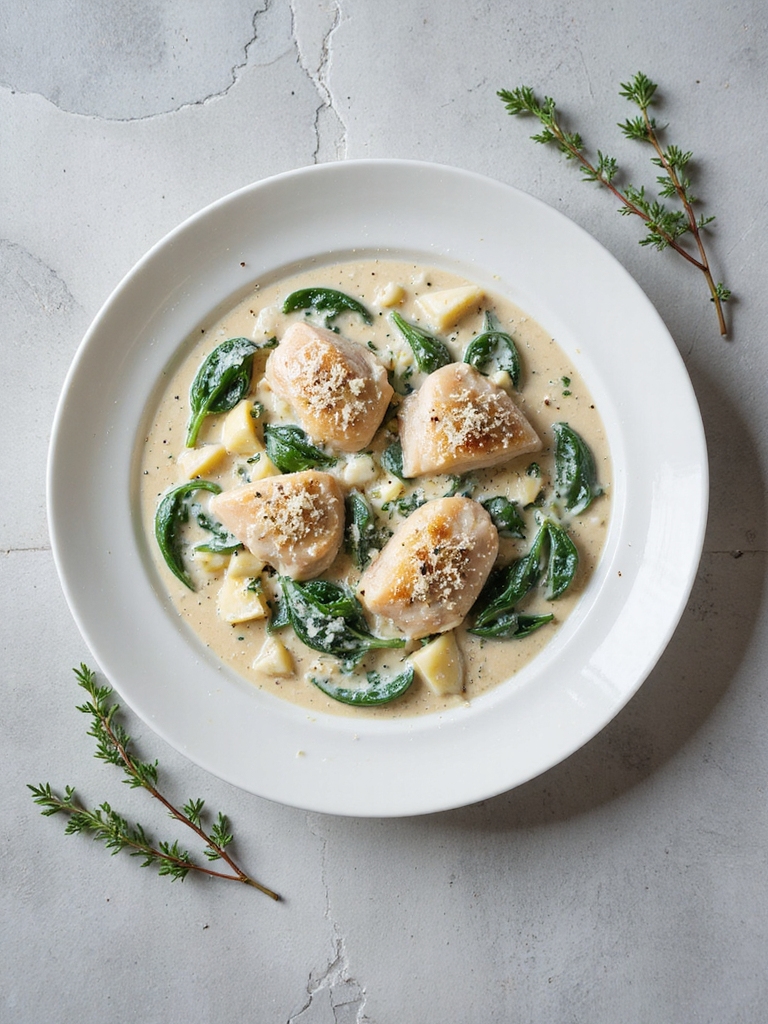 creamy spinach artichoke chicken