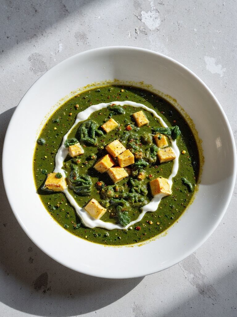 creamy spinach paneer dish