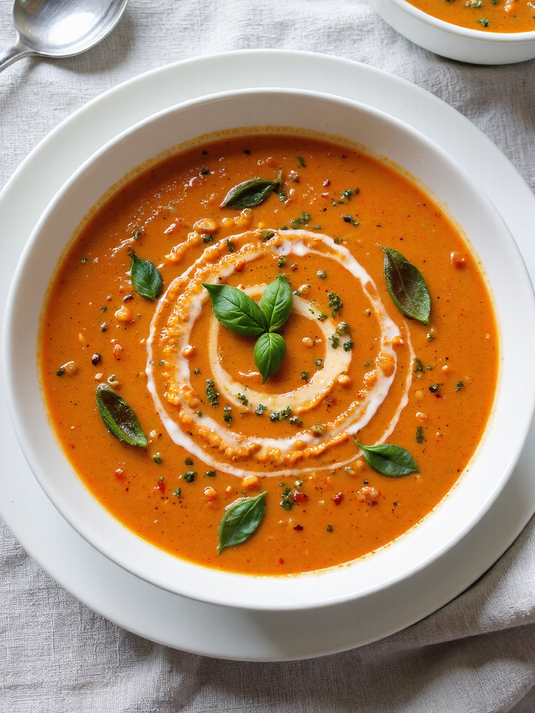 creamy tomato basil bisque