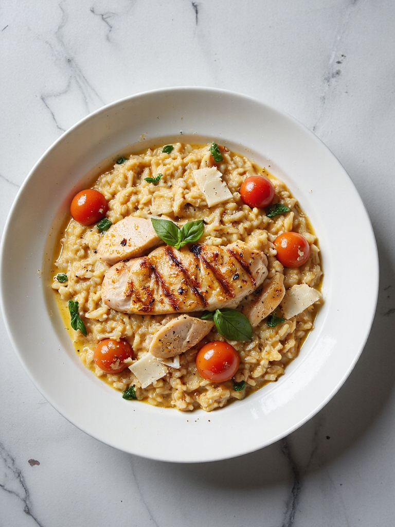 creamy tomato basil risotto