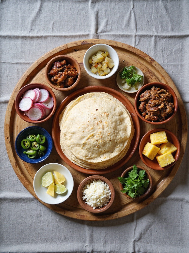 creative taco customization station