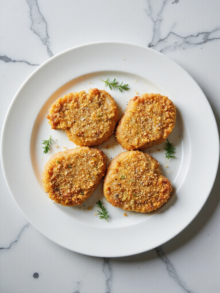 crispy breadcrumb coated pork chops