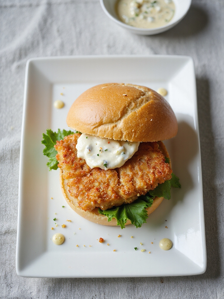 crispy fish sandwich delight