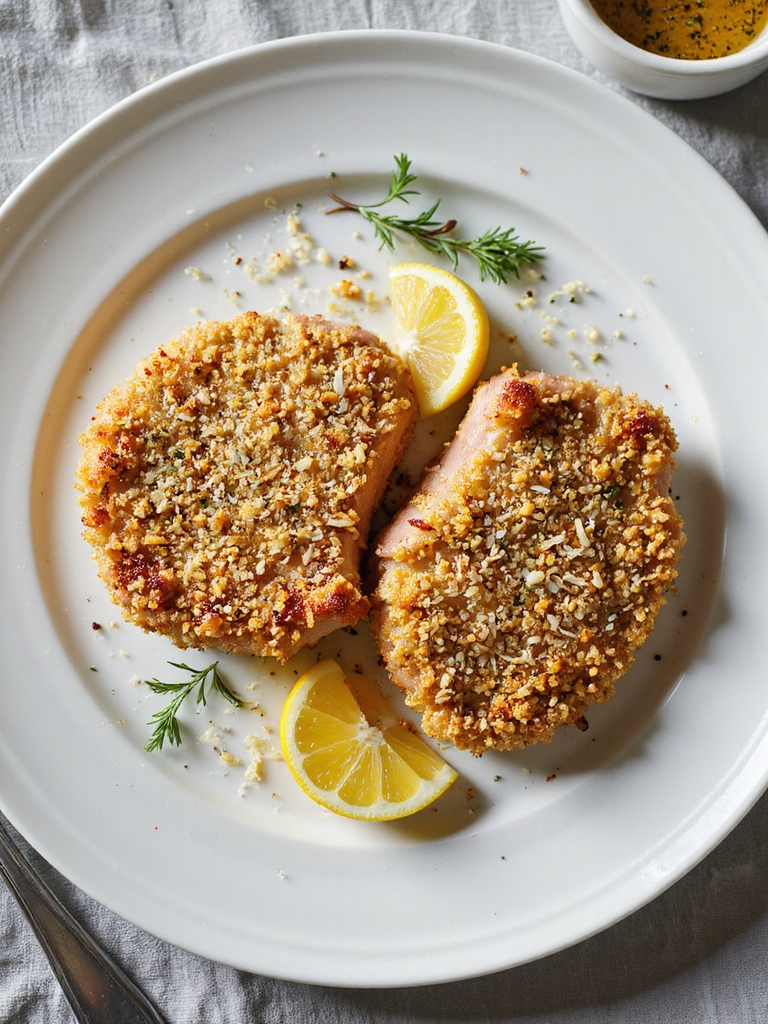 crispy parmesan panko pork chops