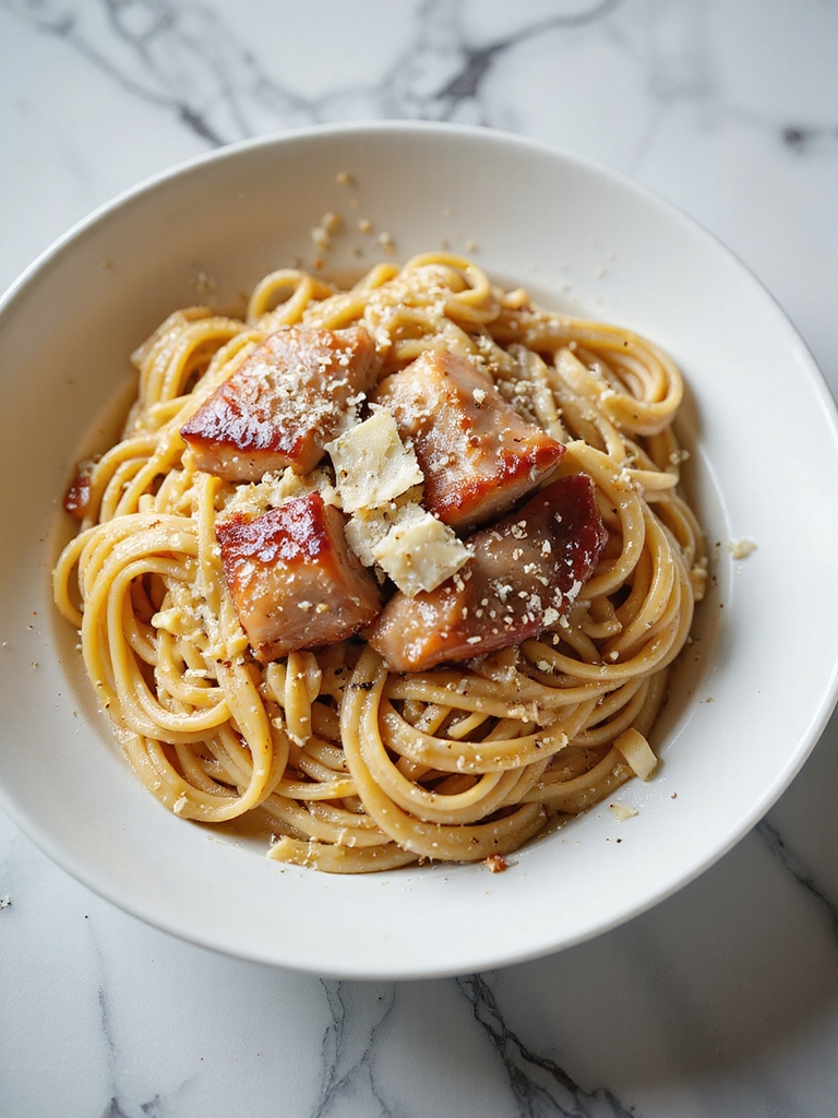 crispy pork belly carbonara