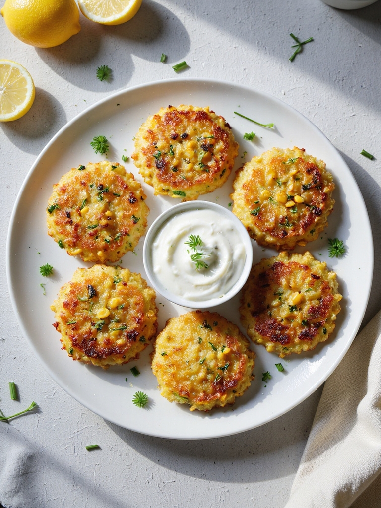 crispy zucchini corn fritters