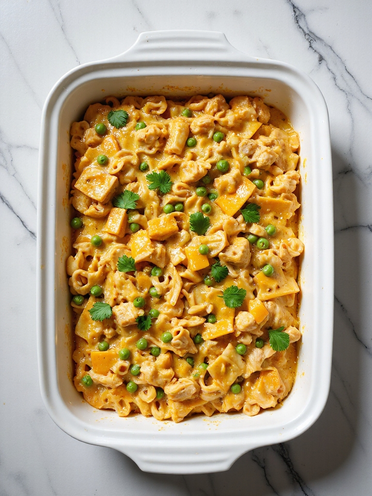 curried chicken noodle casserole