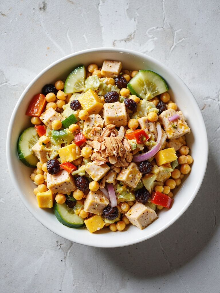 curried turkey chickpea salad