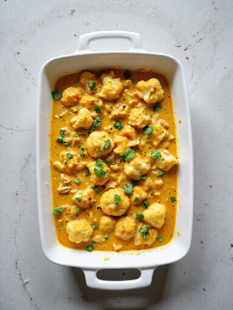 curry chicken cauliflower casserole