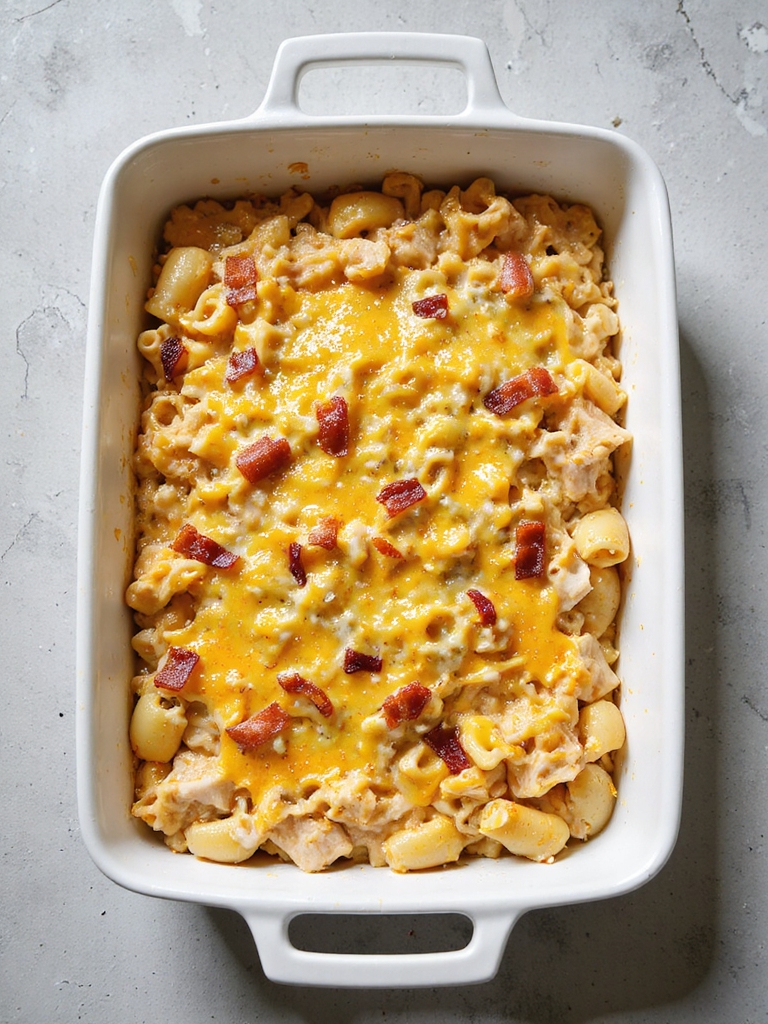 decadent cheesy chicken casserole