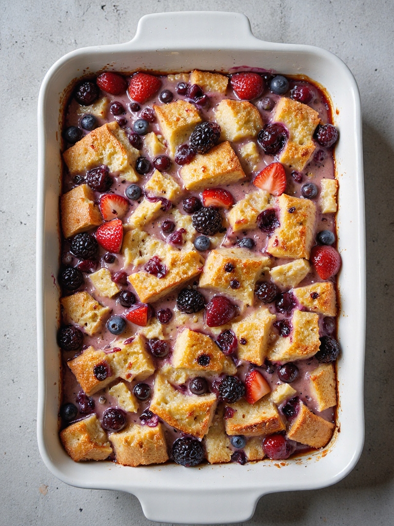 delicious berry cream cheese casserole
