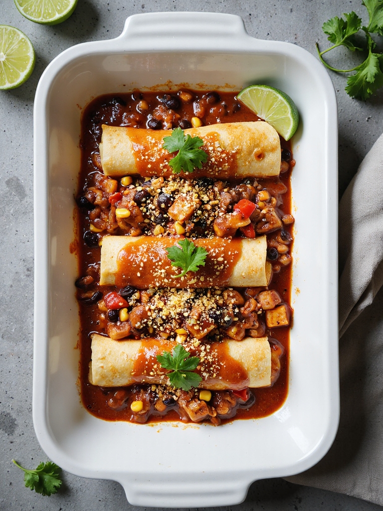delicious plant based protein enchiladas