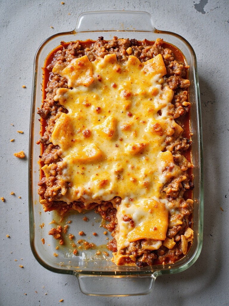 dorito lasagna with meat