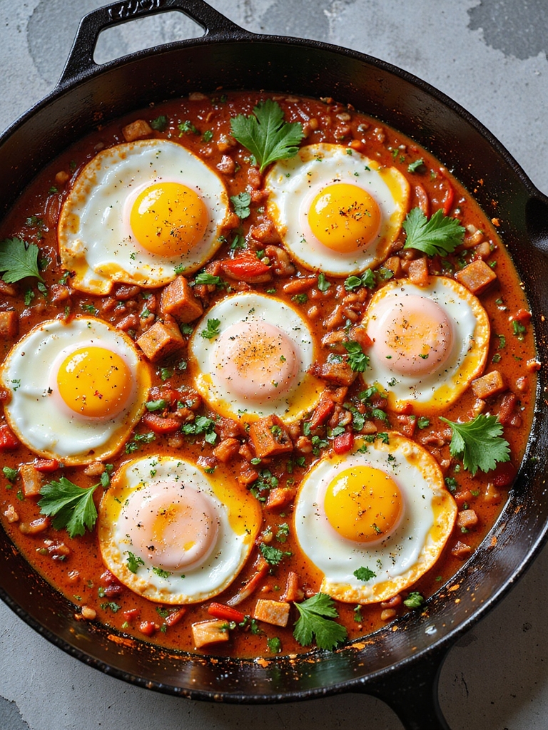 flavorful poached egg dish