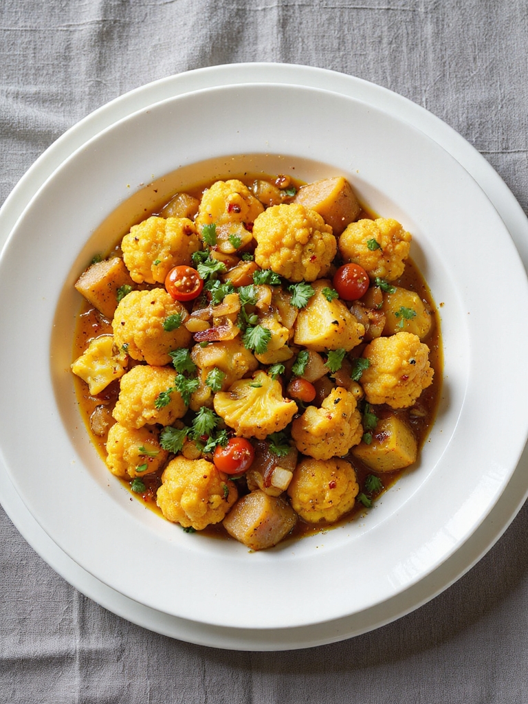 flavorful vegetarian potato cauliflower