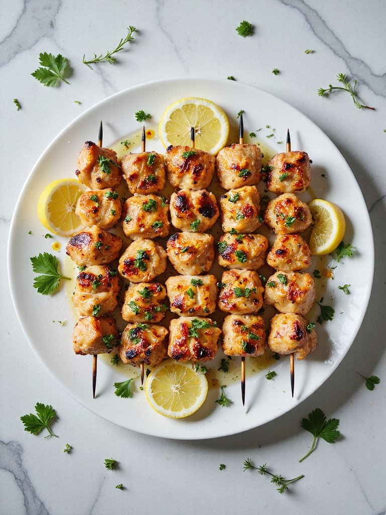 fresh herb citrus skewers