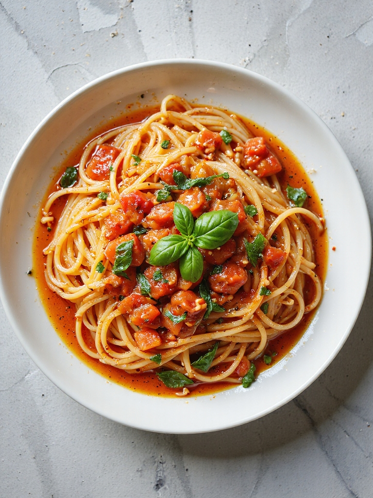 fresh tomato basil pasta