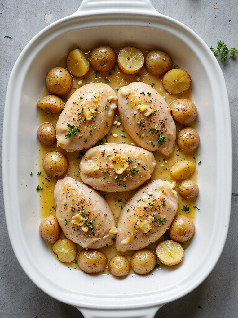 garlic butter chicken casserole