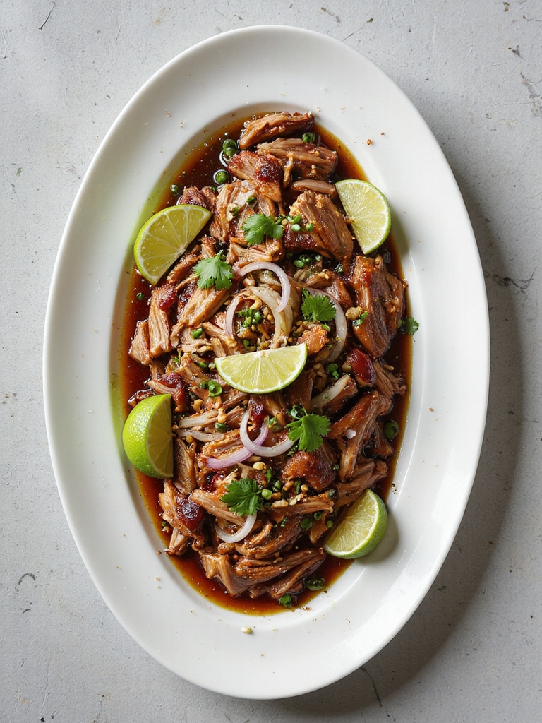 garlic lime slow cooked carnitas