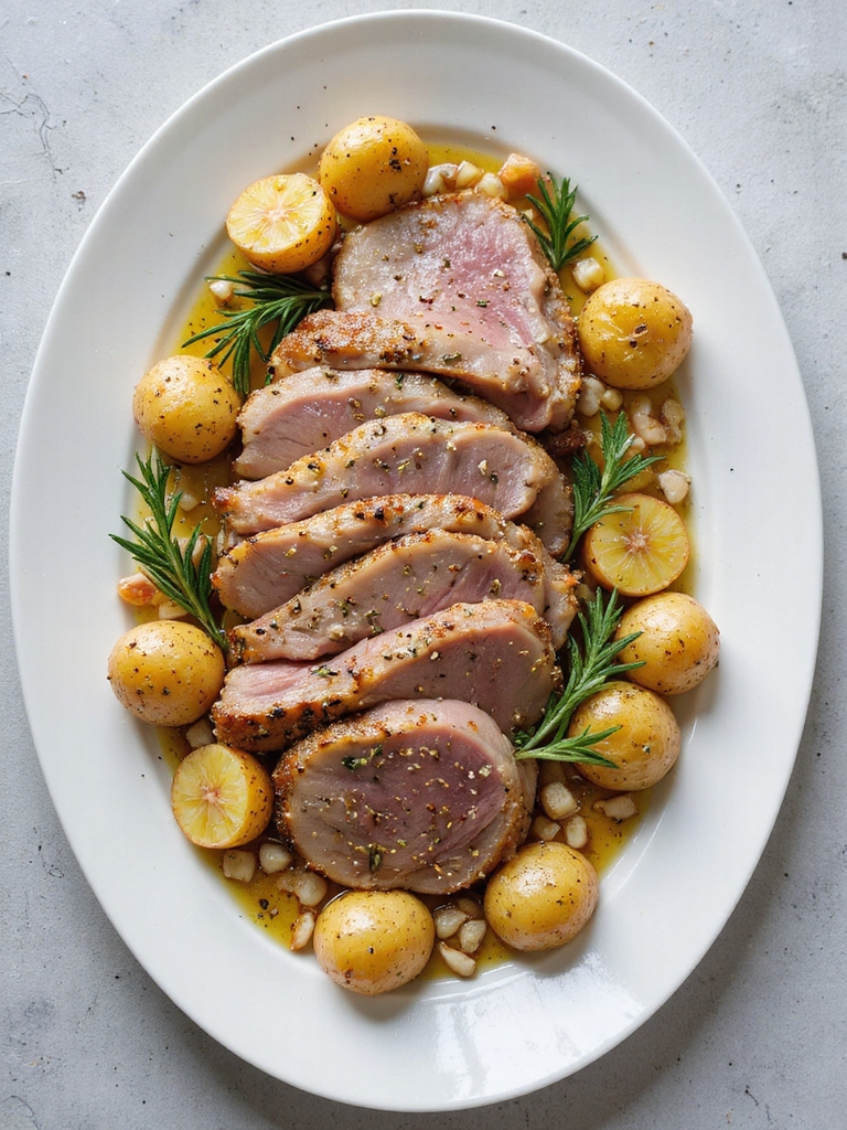 garlic rosemary pork loin