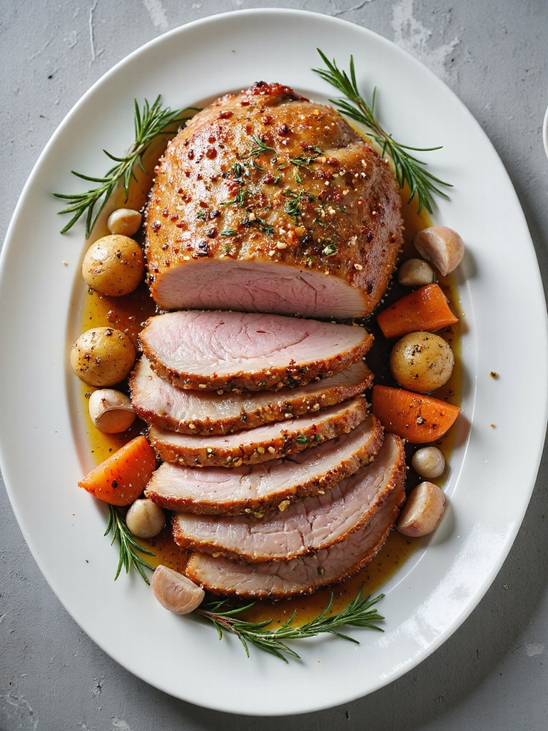 garlic rosemary pork roast recipe