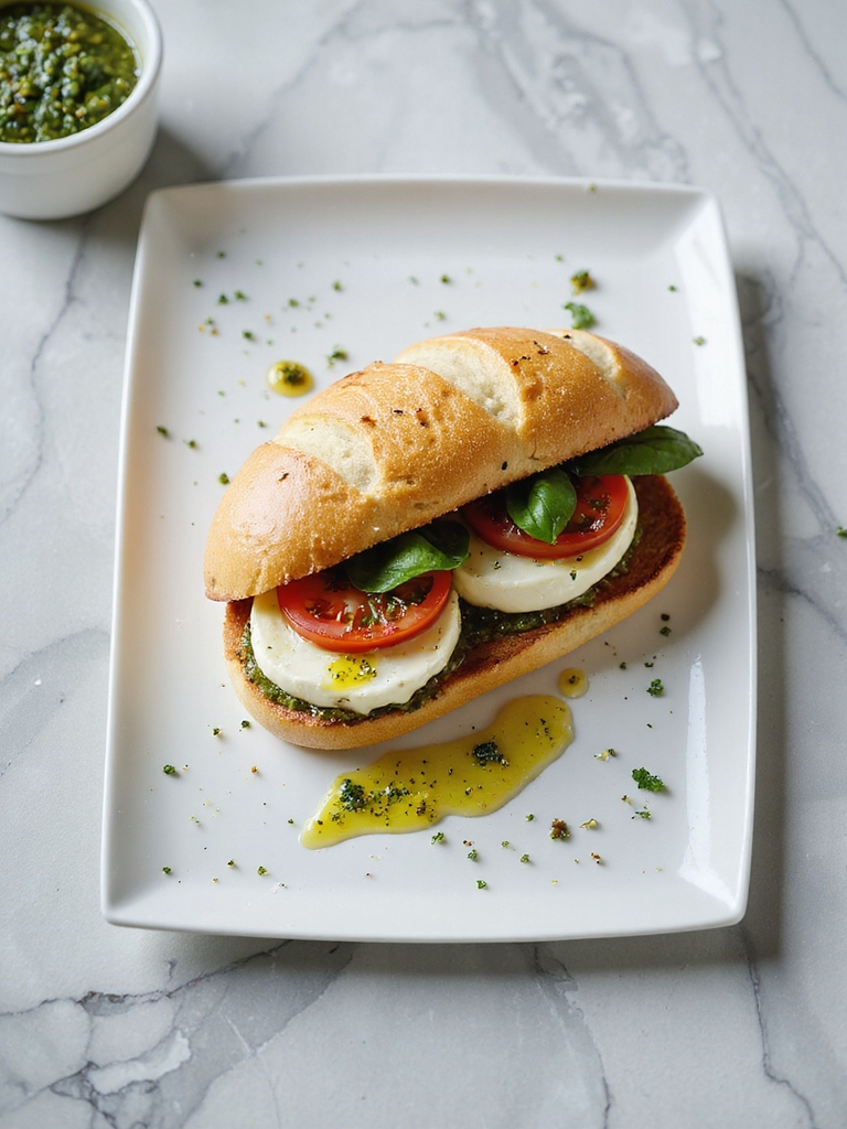 gourmet caprese sandwich delight