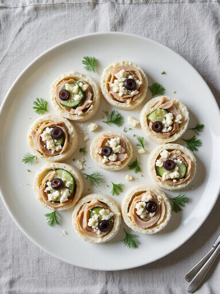 greek turkey feta pinwheels