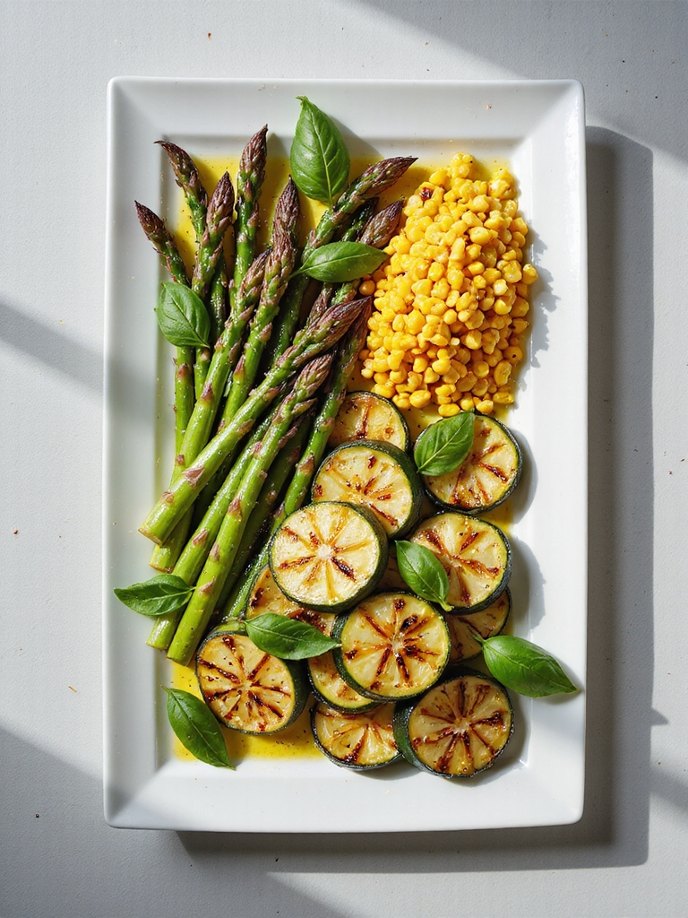 grilled vegetables and corn salad