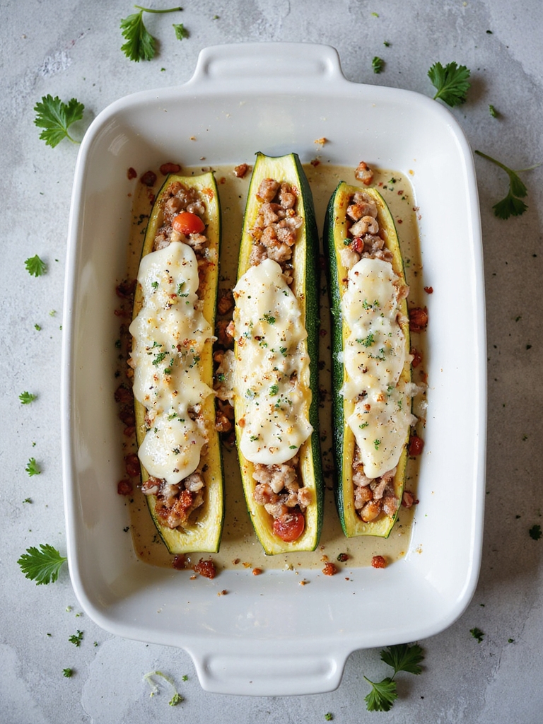 healthy stuffed zucchini boats