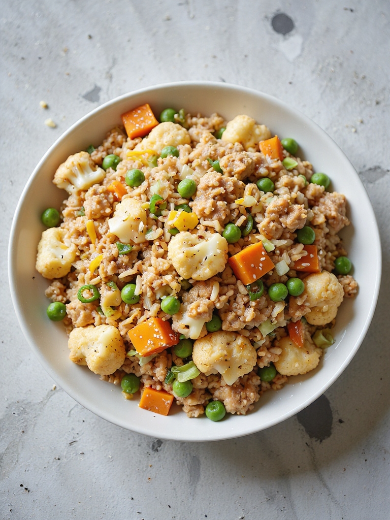 healthy turkey cauliflower fried rice