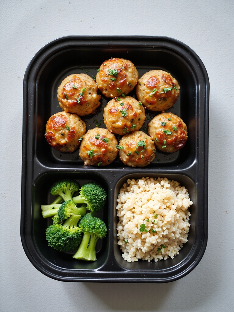 healthy turkey meatball prep