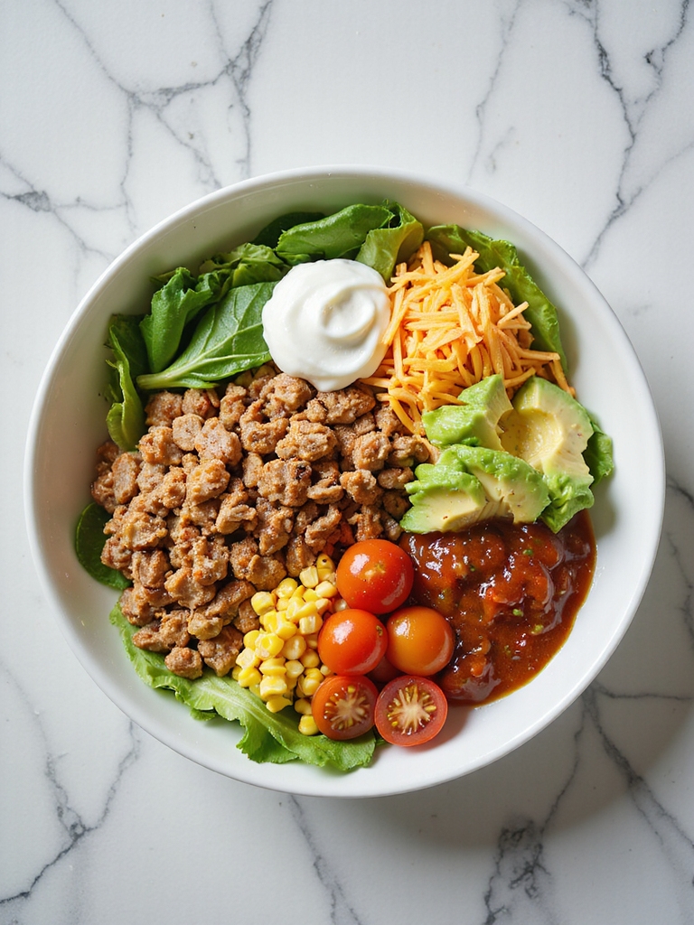 healthy turkey taco bowl