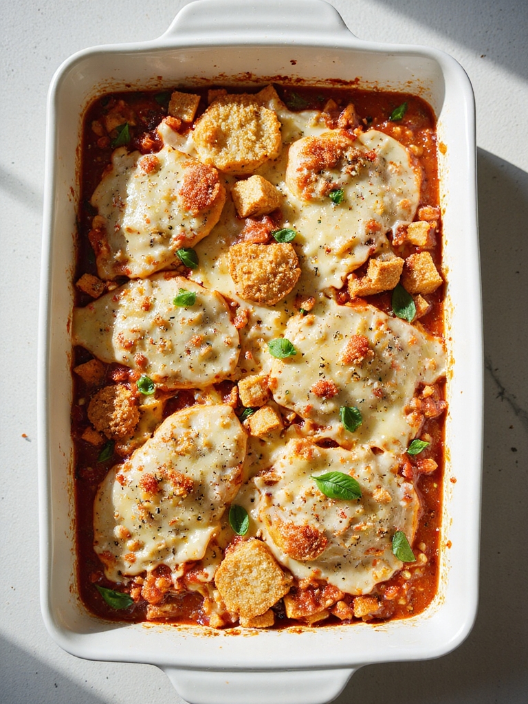 hearty chicken parmesan casserole