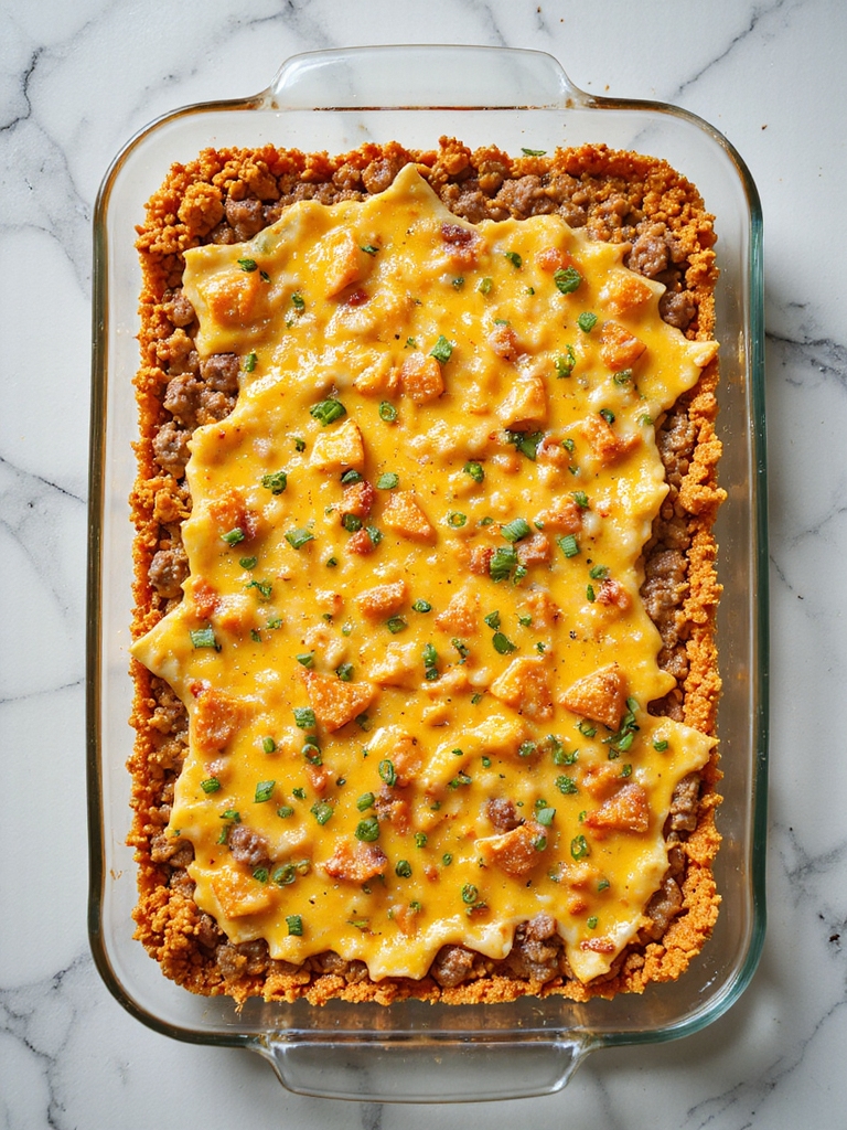 hearty dorito breakfast casserole