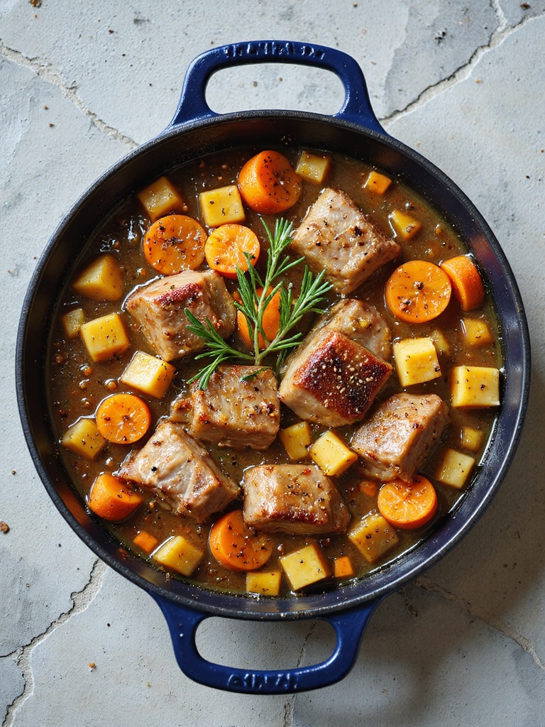 hearty pork potato stew